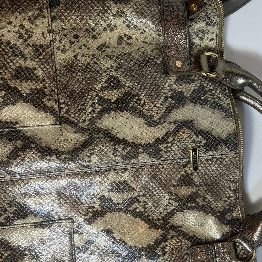 Lodis Python Print Handbag - image 2